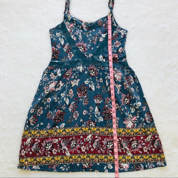 Three Pink Hearts By Trixxi, Floral Skater Dress, Juniors Size M - Picture 16 of 16